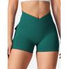 imageYEOREO CoreFlex Scrunch Workout Shorts with Pockets Charm Gym Biker Shorts for Women High Waisted Booty YogaLake Green