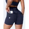 imageYEOREO CoreFlex Scrunch Workout Shorts with Pockets Charm Gym Biker Shorts for Women High Waisted Booty YogaNavy