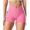 imageYEOREO CoreFlex Scrunch Workout Shorts with Pockets Charm Gym Biker Shorts for Women High Waisted Booty YogaPink
