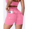 imageYEOREO CoreFlex Scrunch Workout Shorts with Pockets Charm Gym Biker Shorts for Women High Waisted Booty YogaPink