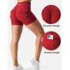 imageYEOREO CoreFlex Scrunch Workout Shorts with Pockets Charm Gym Biker Shorts for Women High Waisted Booty YogaRed