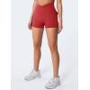 imageYEOREO CoreFlex Scrunch Workout Shorts with Pockets Charm Gym Biker Shorts for Women High Waisted Booty YogaRed