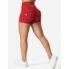 imageYEOREO CoreFlex Scrunch Workout Shorts with Pockets Charm Gym Biker Shorts for Women High Waisted Booty YogaRed