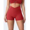 imageYEOREO CoreFlex Scrunch Workout Shorts with Pockets Charm Gym Biker Shorts for Women High Waisted Booty YogaRed