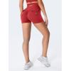 imageYEOREO CoreFlex Scrunch Workout Shorts with Pockets Charm Gym Biker Shorts for Women High Waisted Booty YogaRed