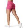 imageYEOREO CoreFlex Scrunch Workout Shorts with Pockets Charm Gym Biker Shorts for Women High Waisted Booty YogaRose Red