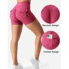 imageYEOREO CoreFlex Scrunch Workout Shorts with Pockets Charm Gym Biker Shorts for Women High Waisted Booty YogaRose Red