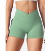 imageYEOREO CoreFlex Scrunch Workout Shorts with Pockets Charm Gym Biker Shorts for Women High Waisted Booty YogaSage Green