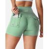 imageYEOREO CoreFlex Scrunch Workout Shorts with Pockets Charm Gym Biker Shorts for Women High Waisted Booty YogaSage Green