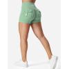 imageYEOREO CoreFlex Scrunch Workout Shorts with Pockets Charm Gym Biker Shorts for Women High Waisted Booty YogaSage Green