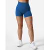 imageYEOREO SoftHue Women Workout Gym Impact Shorts Hidden Scrunch Butt Lifting 36quot45quot6quot Seamless ShortsAzure