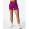 imageYEOREO SoftHue Women Workout Gym Impact Shorts Hidden Scrunch Butt Lifting 36quot45quot6quot Seamless ShortsBerry