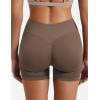 imageYEOREO SoftHue Women Workout Gym Impact Shorts Hidden Scrunch Butt Lifting 36quot45quot6quot Seamless ShortsBrown