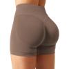 imageYEOREO SoftHue Women Workout Gym Impact Shorts Hidden Scrunch Butt Lifting 36quot45quot6quot Seamless ShortsBrown