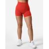 imageYEOREO SoftHue Women Workout Gym Impact Shorts Hidden Scrunch Butt Lifting 36quot45quot6quot Seamless ShortsChili Red