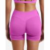imageYEOREO SoftHue Women Workout Gym Impact Shorts Hidden Scrunch Butt Lifting 36quot45quot6quot Seamless ShortsFloral Pink