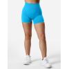 imageYEOREO SoftHue Women Workout Gym Impact Shorts Hidden Scrunch Butt Lifting 36quot45quot6quot Seamless ShortsGlacier Blue