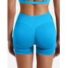 imageYEOREO SoftHue Women Workout Gym Impact Shorts Hidden Scrunch Butt Lifting 36quot45quot6quot Seamless ShortsGlacier Blue