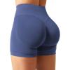 imageYEOREO SoftHue Women Workout Gym Impact Shorts Hidden Scrunch Butt Lifting 36quot45quot6quot Seamless ShortsGrey Blue