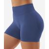 imageYEOREO SoftHue Women Workout Gym Impact Shorts Hidden Scrunch Butt Lifting 36quot45quot6quot Seamless ShortsGrey Blue