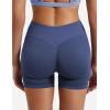 imageYEOREO SoftHue Women Workout Gym Impact Shorts Hidden Scrunch Butt Lifting 36quot45quot6quot Seamless ShortsGrey Blue