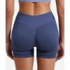 imageYEOREO SoftHue Women Workout Gym Impact Shorts Hidden Scrunch Butt Lifting 36quot45quot6quot Seamless ShortsGrey Blue