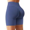 imageYEOREO SoftHue Women Workout Gym Impact Shorts Hidden Scrunch Butt Lifting 36quot45quot6quot Seamless ShortsGrey Blue