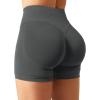 imageYEOREO SoftHue Women Workout Gym Impact Shorts Hidden Scrunch Butt Lifting 36quot45quot6quot Seamless ShortsGrey Marble