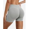 imageYEOREO SoftHue Women Workout Gym Impact Shorts Hidden Scrunch Butt Lifting 36quot45quot6quot Seamless ShortsLight Grey