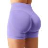 imageYEOREO SoftHue Women Workout Gym Impact Shorts Hidden Scrunch Butt Lifting 36quot45quot6quot Seamless ShortsLight Purple