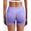 imageYEOREO SoftHue Women Workout Gym Impact Shorts Hidden Scrunch Butt Lifting 36quot45quot6quot Seamless ShortsLight Purple