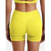imageYEOREO SoftHue Women Workout Gym Impact Shorts Hidden Scrunch Butt Lifting 36quot45quot6quot Seamless ShortsLight Yellow