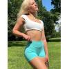 imageYEOREO SoftHue Women Workout Gym Impact Shorts Hidden Scrunch Butt Lifting 36quot45quot6quot Seamless ShortsMint Green