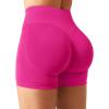 imageYEOREO SoftHue Women Workout Gym Impact Shorts Hidden Scrunch Butt Lifting 36quot45quot6quot Seamless ShortsRose