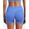imageYEOREO SoftHue Women Workout Gym Impact Shorts Hidden Scrunch Butt Lifting 36quot45quot6quot Seamless ShortsVivid Blue