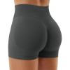 imageYEOREO SoftHue Women Workout Gym Impact Shorts Hidden Scrunch Butt Lifting 36quot45quot6quot Seamless ShortsGrey Marble