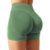 imageYEOREO SoftHue Women Workout Gym Impact Shorts Hidden Scrunch Butt Lifting 36quot45quot6quot Seamless ShortsSage Green