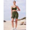 imageYEOREO CoreFlex Women Workout Biker Shorts with Cargo Pockets Hidden Scrunch High Waisted 8quot Inseam Gym ShortsArmy Green