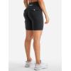 imageYEOREO CoreFlex Women Workout Biker Shorts with Cargo Pockets Hidden Scrunch High Waisted 8quot Inseam Gym ShortsBlack