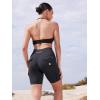 imageYEOREO CoreFlex Women Workout Biker Shorts with Cargo Pockets Hidden Scrunch High Waisted 8quot Inseam Gym ShortsBlack