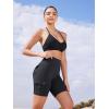 imageYEOREO CoreFlex Women Workout Biker Shorts with Cargo Pockets Hidden Scrunch High Waisted 8quot Inseam Gym ShortsBlack