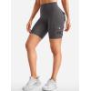 imageYEOREO CoreFlex Women Workout Biker Shorts with Cargo Pockets Hidden Scrunch High Waisted 8quot Inseam Gym ShortsDark Grey