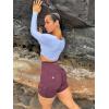 imageYEOREO CoreFlex Women Workout Biker Shorts with Cargo Pockets Hidden Scrunch High Waisted 8quot Inseam Gym ShortsDeep Cherry