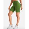 imageYEOREO CoreFlex Women Workout Biker Shorts with Cargo Pockets Hidden Scrunch High Waisted 8quot Inseam Gym ShortsGreen