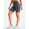 imageYEOREO CoreFlex Women Workout Biker Shorts with Cargo Pockets Hidden Scrunch High Waisted 8quot Inseam Gym ShortsLava Grey
