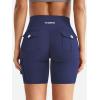 imageYEOREO CoreFlex Women Workout Biker Shorts with Cargo Pockets Hidden Scrunch High Waisted 8quot Inseam Gym ShortsNavy
