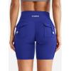 imageYEOREO CoreFlex Women Workout Biker Shorts with Cargo Pockets Hidden Scrunch High Waisted 8quot Inseam Gym ShortsRoyal Blue