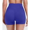 imageYEOREO Gym Workout Shorts for Women High Waisted Tummy Control Hidden Scrunch 45quot Booty Shorts Julissa Cross Waist YogaKlein Blue