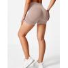 imageYEOREO Professional Women Workout Shorts 36quot Scrunch Shorts Seamless High Waisted Contour Gym Yoga Biker ShortsApricot