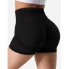 imageYEOREO Professional Women Workout Shorts 36quot Scrunch Shorts Seamless High Waisted Contour Gym Yoga Biker ShortsBlack Night